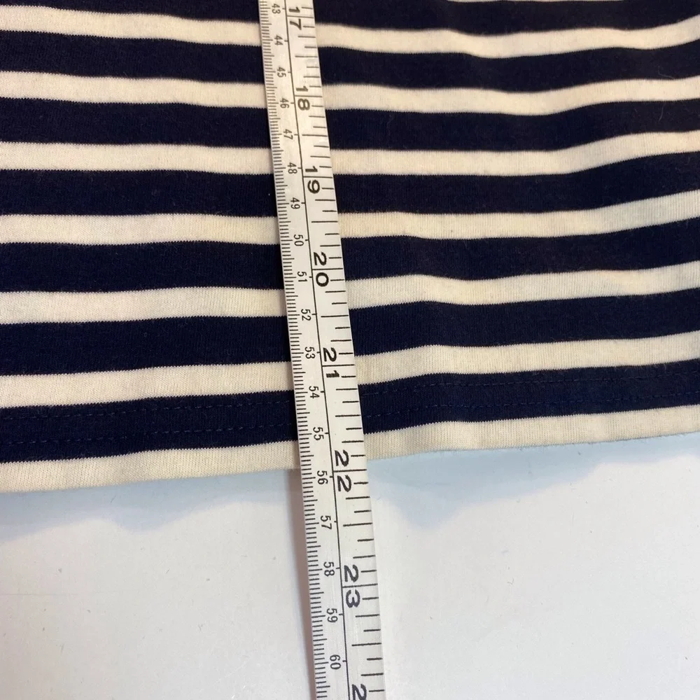 J.Crew Relaxed Striped Top Long Puff Sleeve
